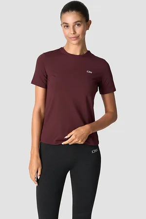 ICANIWILL Training T-Shirt High Neck Wmn, Burgundy