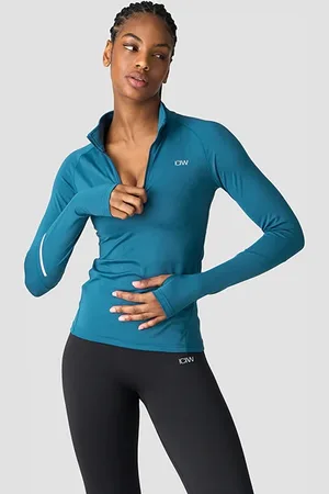 ICANIWILL Everyday Treenipaita Zip Sininen