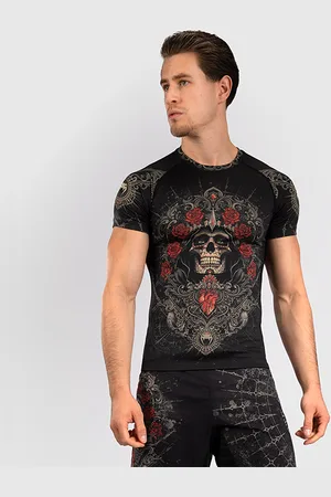 Venum Santa Muerte 5.0 Lyhythihainen Rashguard Musta Kulta