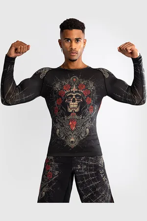 Venum Santa Muerte 5.0 Pitkähihainen Rashguard Musta Kulta