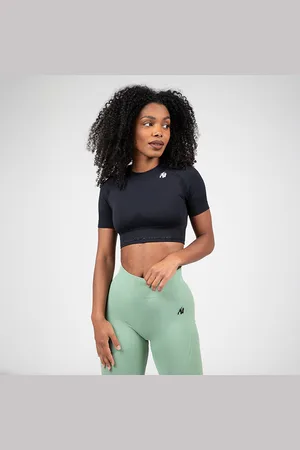 Gorilla Wear Whitney saumaton crop top musta