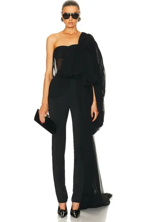 Saint Laurent One Shoulder Drape Top in