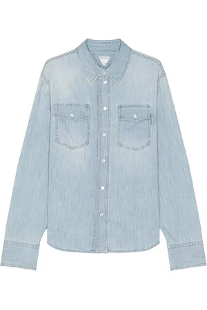 Bottega Veneta Bleached Light Denim Shirt in