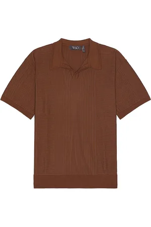 WAO Short Sleeve Pattern Knit Polo in