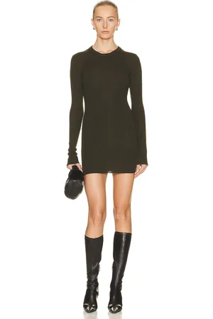 WARDROBE.NYC Ribbed Long Sleeve Mini Dress in