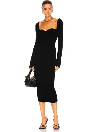 Khaite Beth Long Sleeve Bustier Dress in