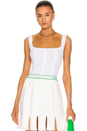 Bottega Veneta Lightweight Fluid Viscose Loops Bodysuit in