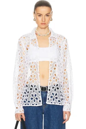 BODE Primrose Lace Long Sleeve Shirt in