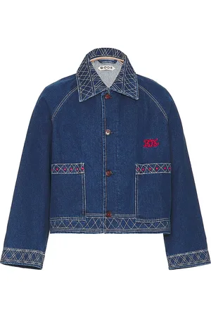 BODE Embroidered Denim Jacket in