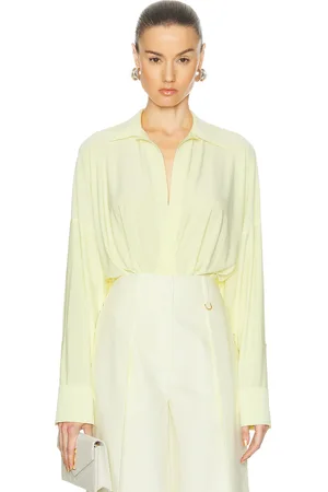 Norma Kamali Super Oversized Boyfriend Nk Shirt Bodysuit in