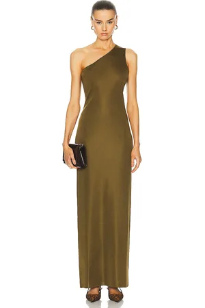 Saint Laurent One Shoulder Maxi Dress in