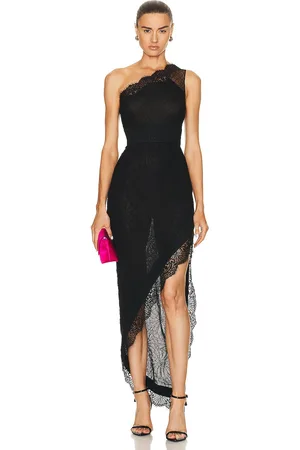 Tom Ford Intertwining Rose Chantilly One Shoulder Evening Dress in