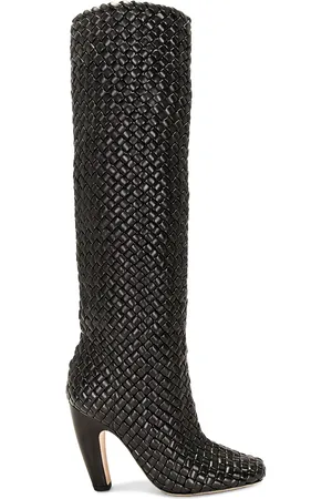 Bottega Veneta Mini Lido Weave Knee Boots in