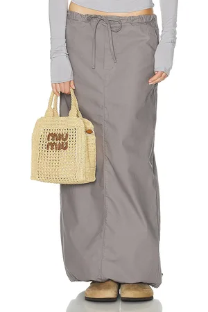 Helsa Workwear Drawcord Maxi Skirt in