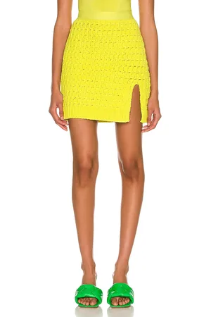 Bottega Veneta Chenille Twisted Mesh Skirt in