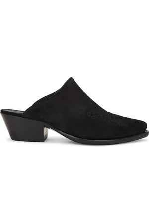 Pins & Needles Heeled Papillon Stitched Mule Suede in