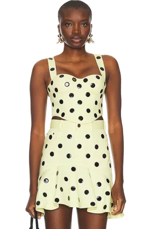 AREA Polka Dot Bustier in