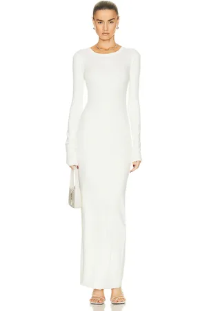ÉTERNE Long Sleeve Crewneck Maxi Dress in