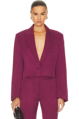 RTA Cropped Single Breasted Blazer in