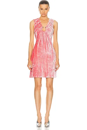 Bottega Veneta Textured Viscose Silk Velvet Dress in