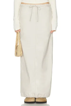 Helsa Workwear Drawcord Maxi Skirt in