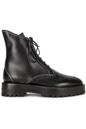 Alaïa Leather Micro Oeillets Boots in