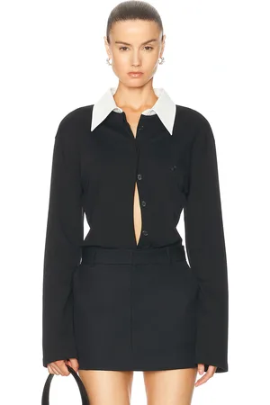 Courrèges Drop Jersey Shirt Bodysuit in