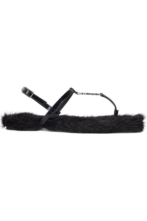 Saint Laurent Cassandra Flat Sandal in