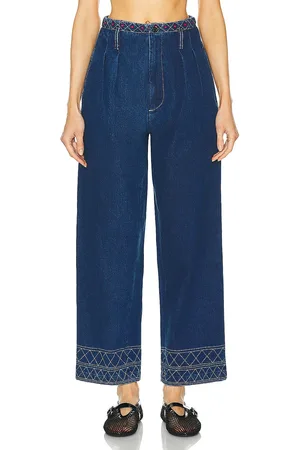 BODE Embroidered Murray Wide Leg in