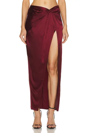 FLEUR DU MAL Silk Twist Knot Skirt in