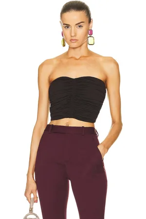 Saint Laurent Ruched Sleeveless Top in