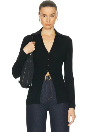 Guest In Residence Rib Button Cardigan in