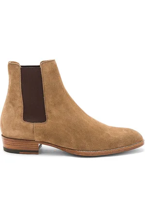 Saint Laurent Suede Wyatt Chelsea Boots in