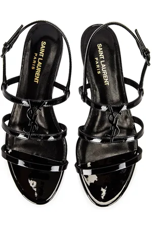 Saint Laurent Cassandra Flat Sandals in