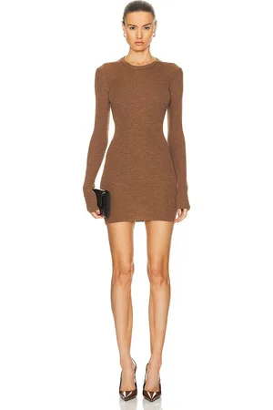 WARDROBE.NYC Ribbed Long Sleeve Dress Mini in