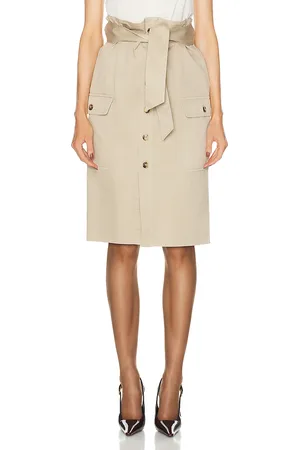 Saint Laurent Button Front Skirt in