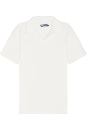 Frescobol Carioca Faustino Terry Cotton Blend Short Sleeve Polo in