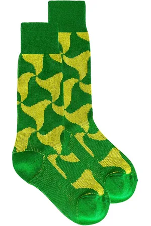 Bottega Veneta Wavy Triangle Cashmere Socks in