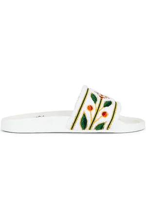 Casablanca Embroidered Terry Slider in
