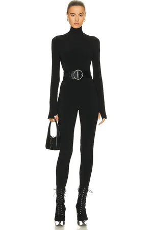 Norma Kamali Long Sleeve Turtleneck Catsuit with Footie in