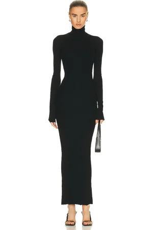 ÉTERNE Long Sleeve Turtleneck Maxi Dress in