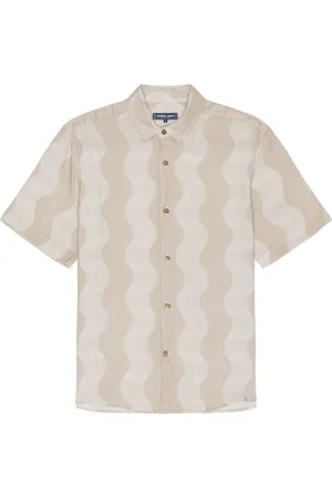 Frescobol Carioca Castro Cabana Stripe Linen Classic Shirt in