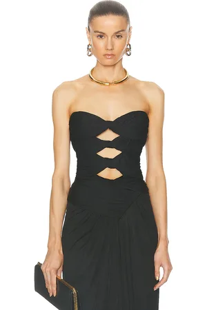 Saint Laurent Jersey Bandeau Top in