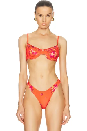 Heavy Manners Ruffle Underwire Bikini Top in