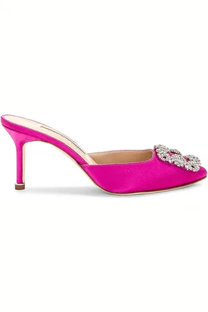Manolo Blahnik Hangisimu 70 Satin Mule in