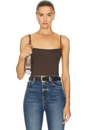 ENZA COSTA For FWRD Luxe Knit Strappy Bodysuit in