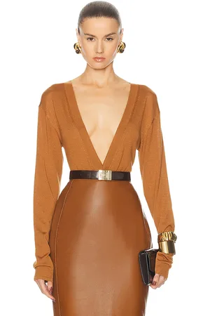 Saint Laurent V-neck Bodysuit in