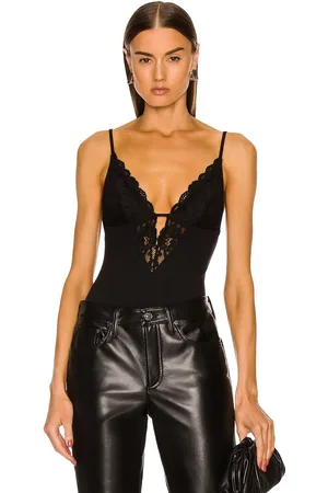 FLEUR DU MAL Charlotte Lace And Recycled Jersey 3-Way Bodysuit in