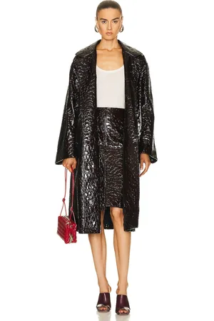 Bottega Veneta Croc Embossed Coat in