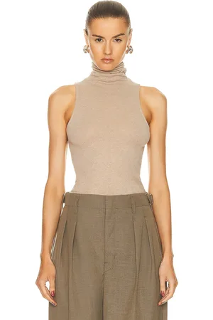 ENZA COSTA Cashmere Halter Turtleneck Top in
